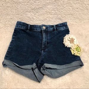Ultra high wasted denim shorts